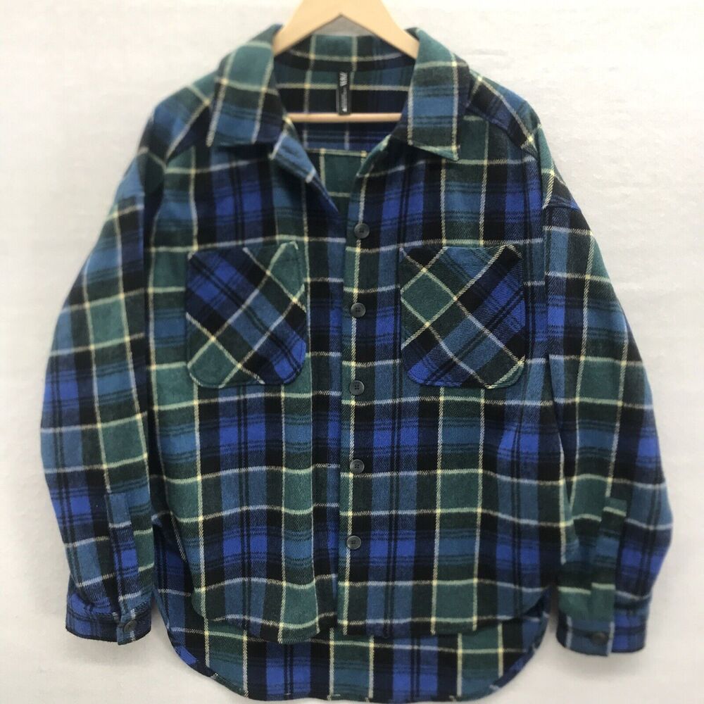 Zara Womens Flannel Shirt Size XS Plaid Oversized Long Sleeve Boyfriend Soft